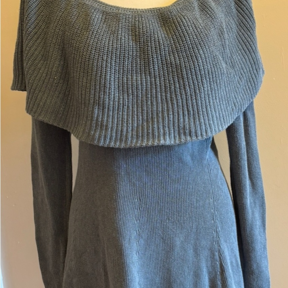 Peruvian Connection Blue Tunic with Draped Collar, made from 100% Pima Cotton